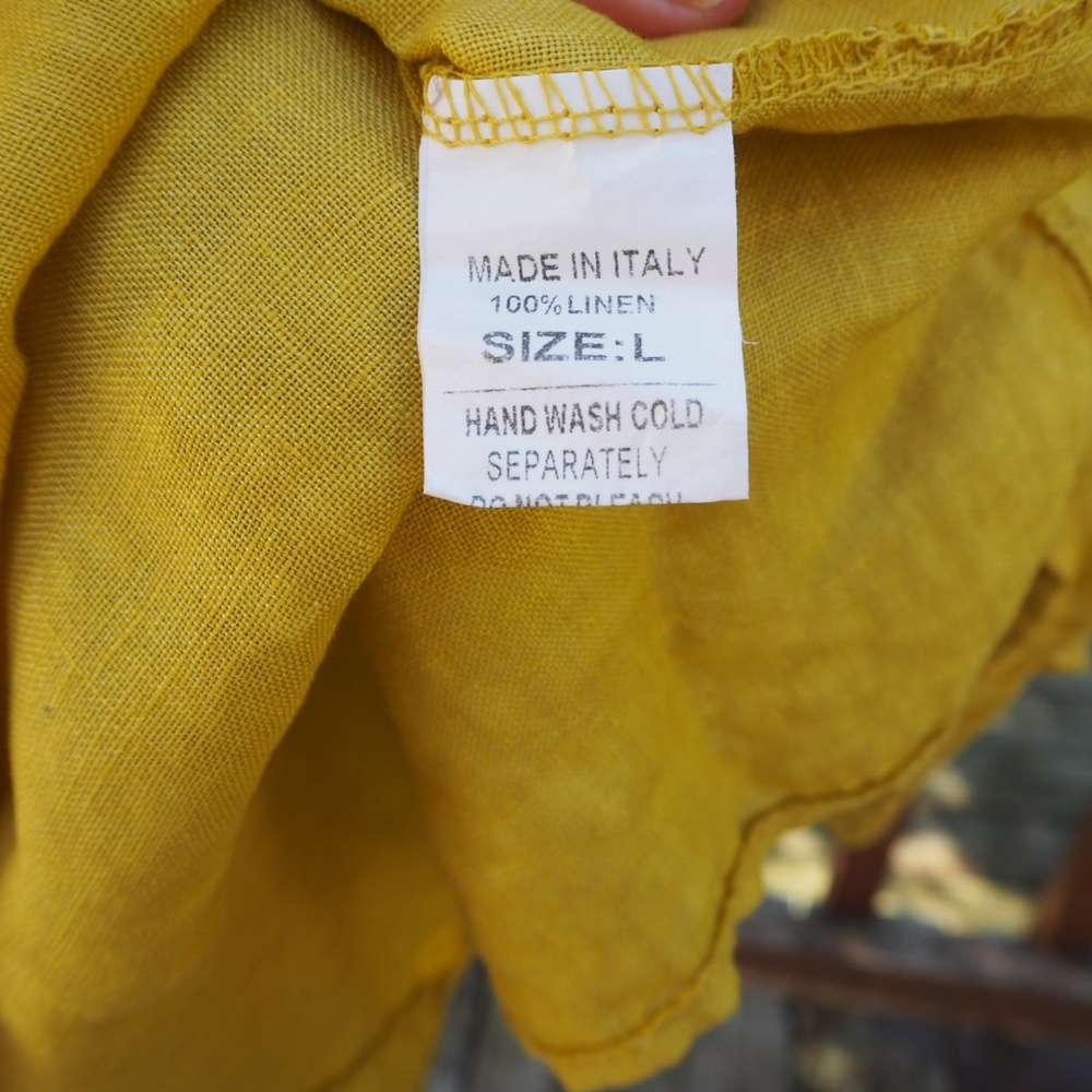Giusy Italian made 100% Linen Women’s size L Tunic - Picture 4 of 7